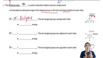 The energy states of 3 different Newman Projections.