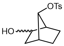 Chemical structure of a compound with hydroxyl and tosyl groups for catalysis study.
