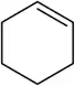 Chemical structure of a hexagonal alkene with a double bond indicated, illustrating E/Z isomerism.