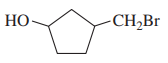 Chemical structure showing a six-membered ring with a hydroxyl group (HO) and a bromoethyl group (CH2Br) attached.
