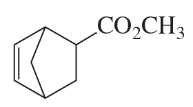 Chemical structure of a bicyclic compound with a carboxylate group attached, illustrating a Diels-Alder reaction concept.