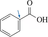 Chemical structure of a phenol with an arrow indicating the oxidation number calculation for specific atoms.