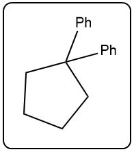 Cyclopentanone with PhMgBr in the Grignard reaction.