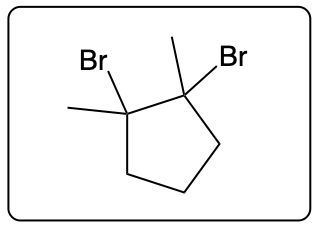 Final product structure with bromine atoms on the diene.