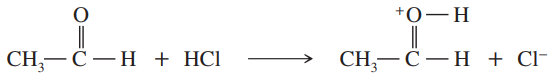 Chemical reaction showing reactants and products with curved arrows indicating electron pair movement and labeled species.