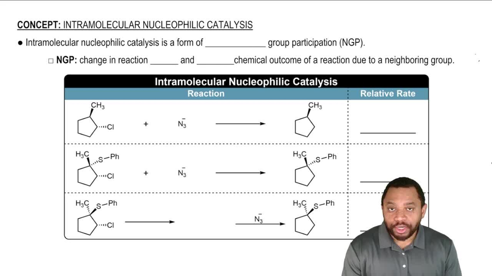 Intramolecular Nucleophilic Catalysis Concept 1