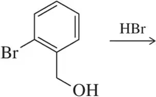 Chemical structure showing a bromophenol reacting with HBr to predict the product of the reaction.