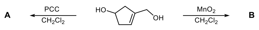 Reaction where first and last compounds are missing.