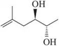 Chiral molecule structure with hydroxyl groups, illustrating asymmetric centers for enantiomer comparison.