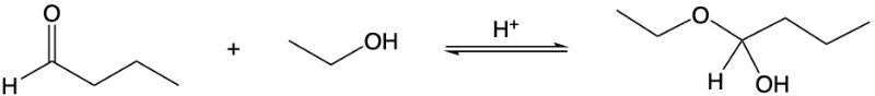Chemical reaction showing bonds broken and formed, related to enthalpy in thermodynamics.