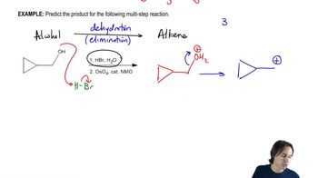 Predict the product for the following multi-step reaction.