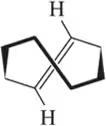 Chemical structure illustration showing a molecule with two hydrogen atoms, used to discuss chirality classification.