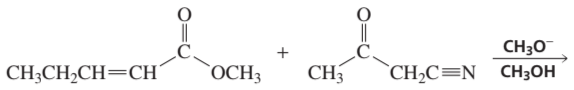 Chemical reaction diagram showing the nucleophilic addition of two reactants to form acetal products.