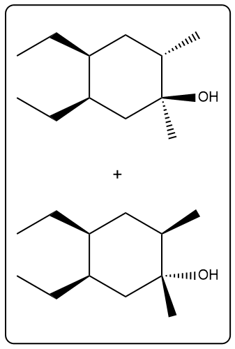 Products of alkene reaction with mCPBA, showing two hydroxyl groups.