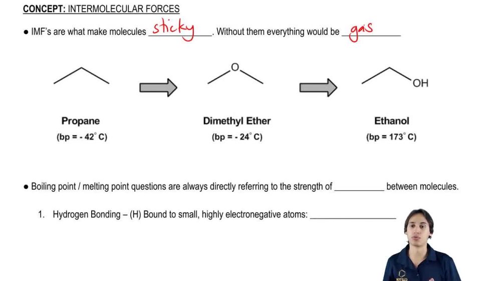 How IMFs are related to melting and boiling points.
