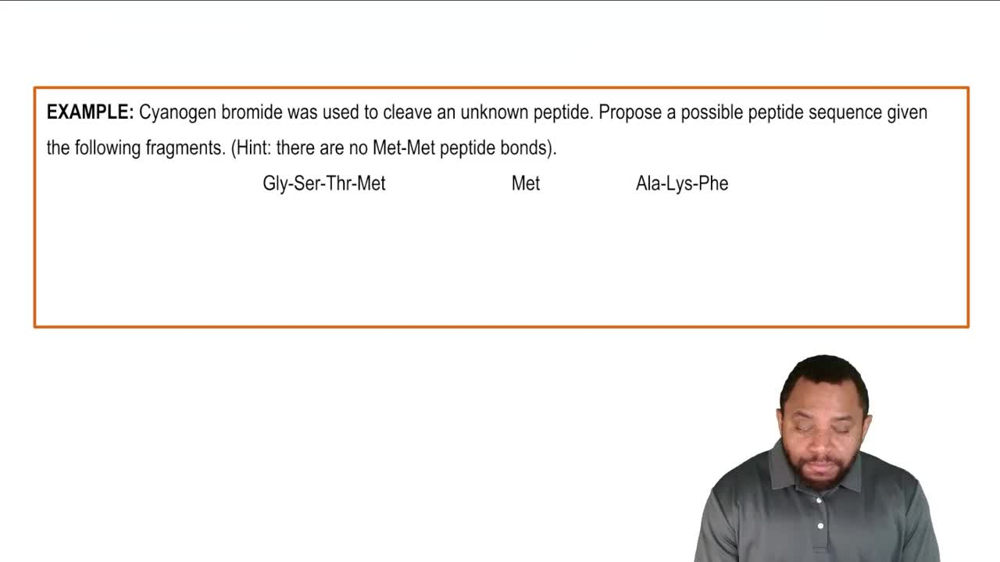 Peptide Sequencing: Partial Hydrolysis with Cyanogen Bromide Example 1