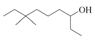 Structural formula of an alcohol compound with a hydroxyl group (OH) attached to a carbon chain.