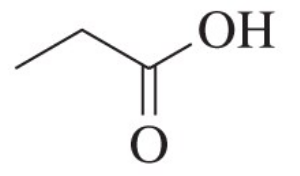 Chemical structure of a carbonyl group with a hydroxyl group attached, illustrating nucleophile classification.