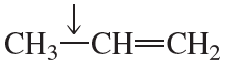 Dipole direction indicated by an arrow between two carbon atoms in a molecular structure with different hybridizations.