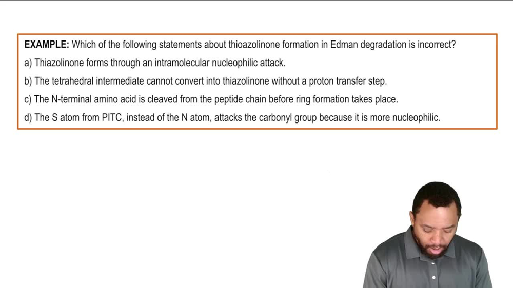 Peptide Sequencing: Edman Degradation Example 3