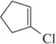 Chemical structure of a chlorinated cycloalkene with a chlorine atom attached.