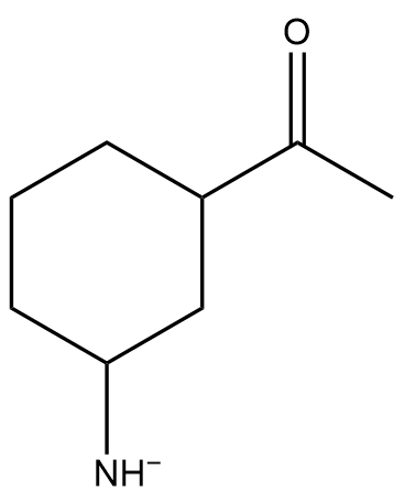 Product structure of a ketone with a negatively charged amine group.