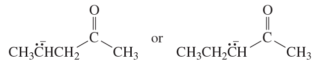 Chemical structures comparing two species to determine which is the stronger base, labeled with "or" between them.