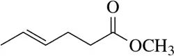Chemical structure of an alkene with a double bond and a methoxy group, labeled for E or Z identification.