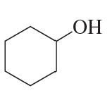Chemical structure of cyclohexanol, a six-membered carbon ring with a hydroxyl (OH) group attached.