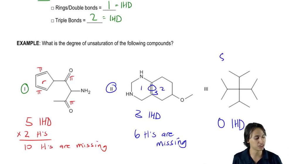 What is the IHD of the following molecule?