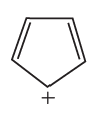 Chemical structure illustrating resonance contributors with a positive charge, highlighting major and minor contributors.
