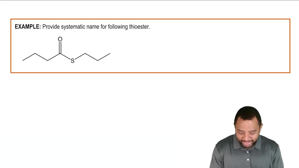 Intro to Thioesters Example 1
