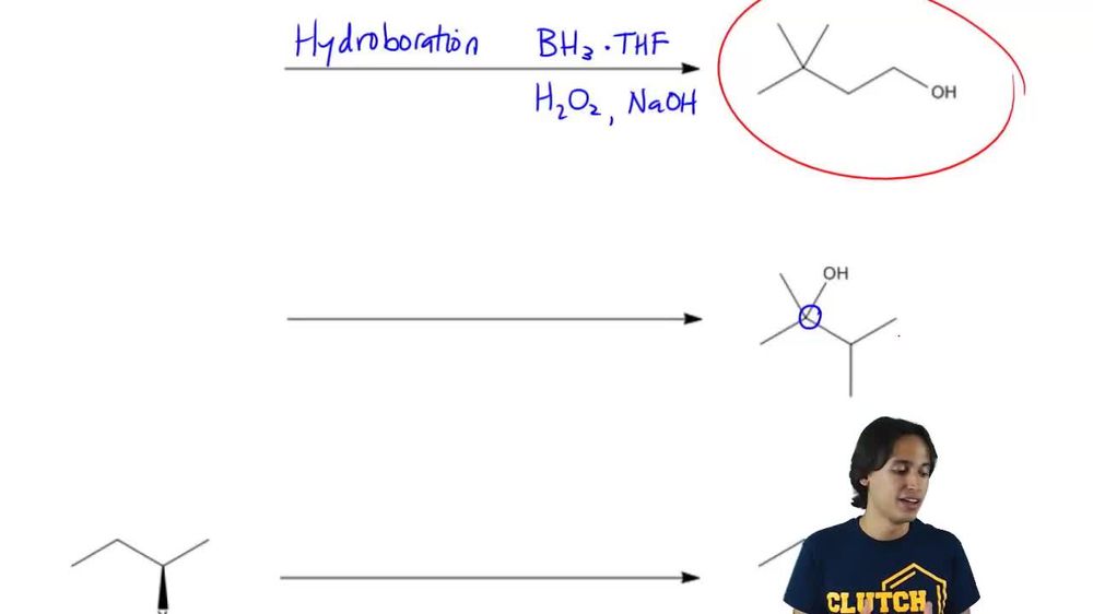 Forming alcohols through Acid-Catalyzed Hydration.
