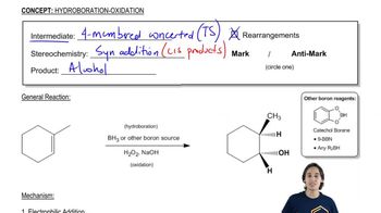 General properties of hydroboration-oxidation.