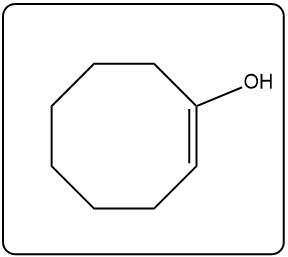 Cyclohexanol structure showing hydroxyl group for hydration reaction.