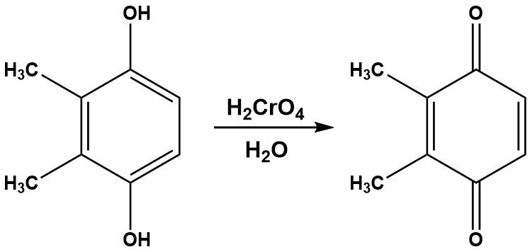 Oxidation reaction mechanism of an alcohol to a carbonyl compound using H2CrO4.