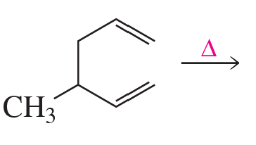 Chemical structure of a benzene ring with a methyl group, indicating a reaction leading to a product.