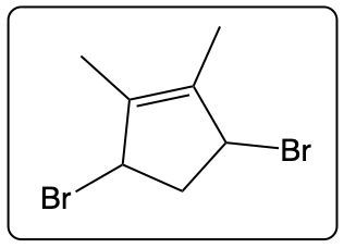 Another product structure with bromine atoms on the diene.