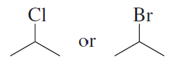 Comparison of alkyl halides with chlorine and bromine for reactivity in an SN2 reaction.