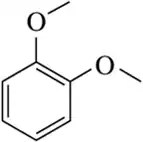 Chemical structure of a benzene ring with two hydroxyl groups, illustrating a solvent for classification.