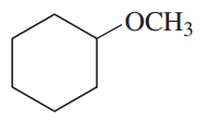 Cyclohexane structure with a methoxy group (OCH3) attached, illustrating a radical reaction synthesis.