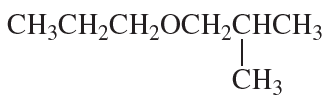 Structural formula showing the conversion of 1-propanol to a sulfonate ester with a branched alkyl group.
