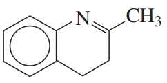 Chemical structure of an imine derivative featuring a nitrogen atom bonded to a carbon chain and a phenyl group.