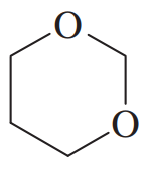 Chemical structure of an epoxide with a six-membered ring and two oxygen atoms at opposite ends.