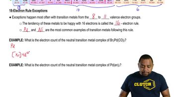The 18 and 16 Electron Rule Example 1
