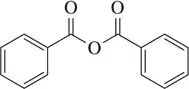 Chemical structure of an anhydride with two phenyl groups and two carbonyl groups.