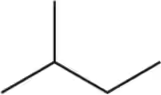 Structural formula of a chloroalkane showing a carbon chain with a chlorine substituent.