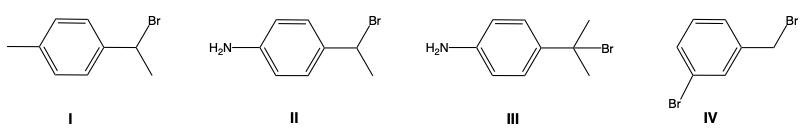 4 alkyl halide structures