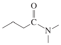 Chemical structure of a carboxylic acid derivative with a carbonyl group and an amine group.