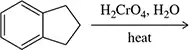Chemical reaction diagram showing a benzene derivative reacting with chromic acid and water under heat.